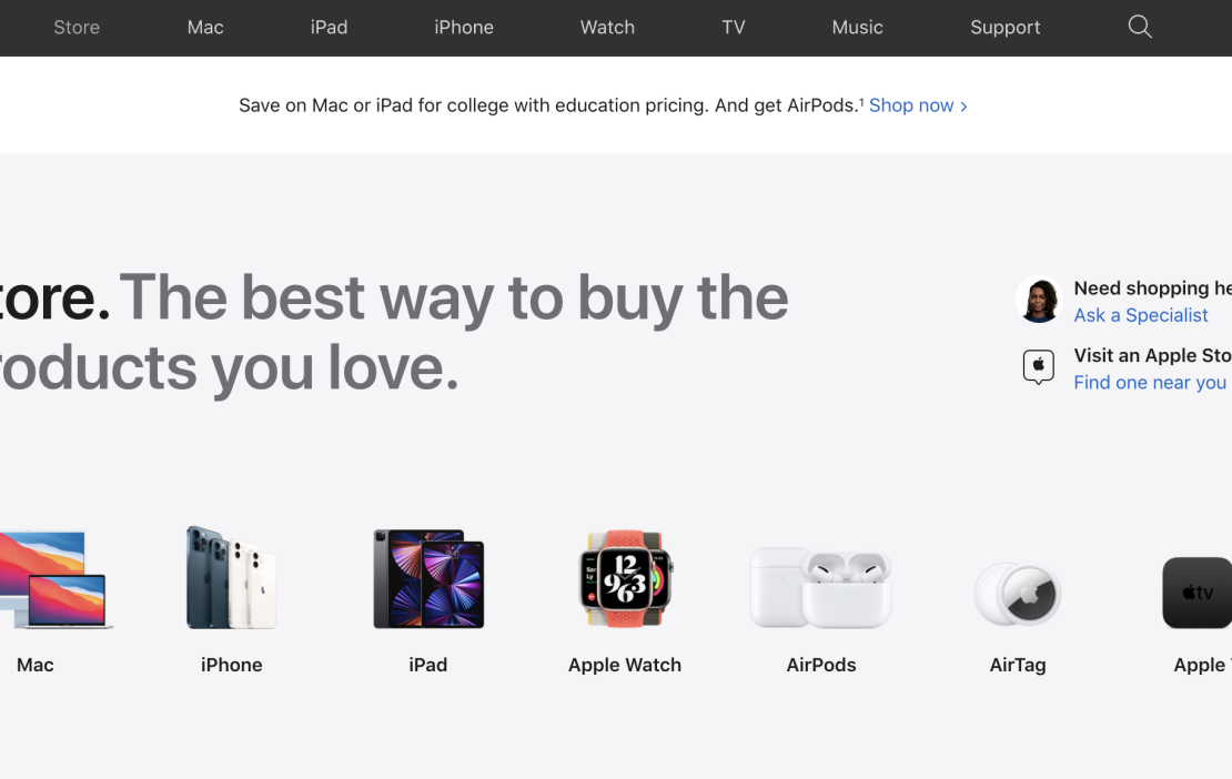 Apple redesigns its online store, makes it more like the iOS app
