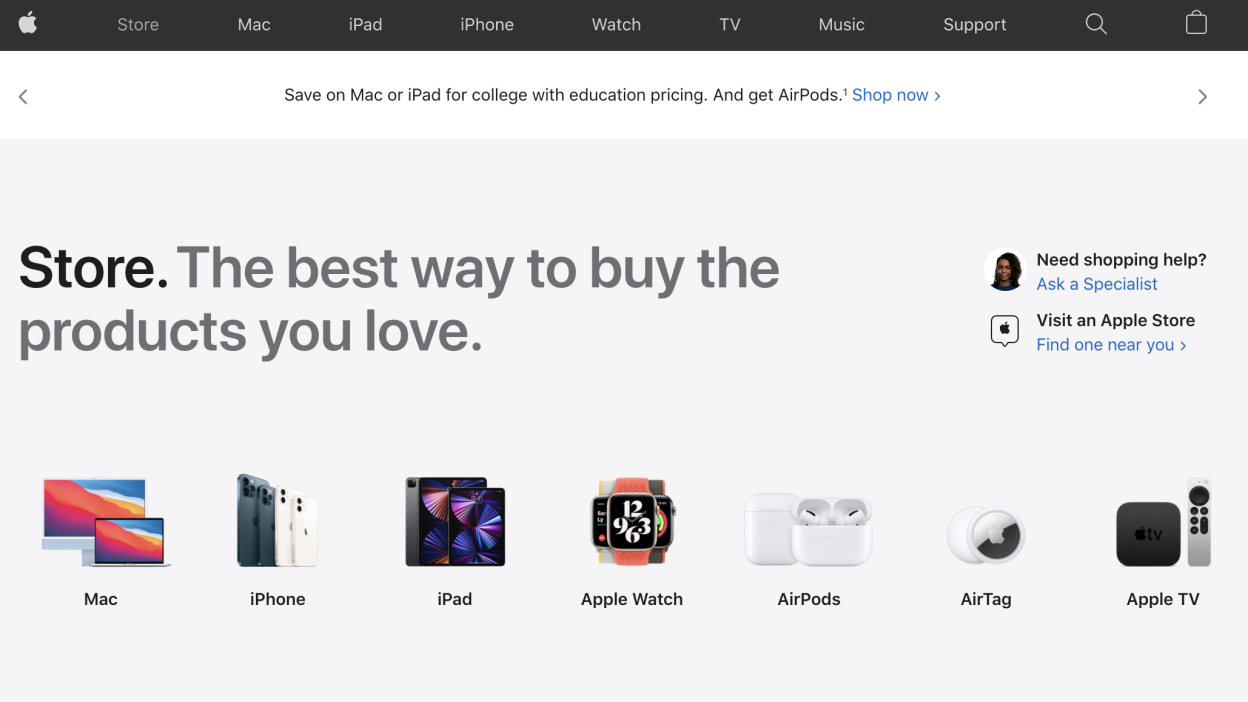 Apple redesigns its online store, makes it more like the iOS app