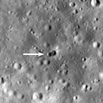 A rocket slammed into the moon. NASA acquired an image.